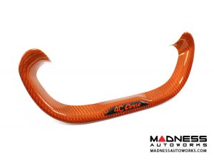 Alfa Romeo 4C Steering Wheel Trim - Carbon Fiber - Lower Trim Piece - Orange Candy